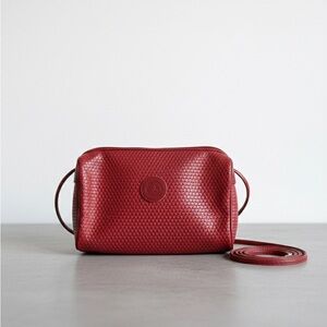 Vintage Liz Claiborne Textured Red Crossbody Bag 1980s